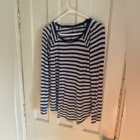 Joe fresh striped long sleeve tee white/navy - Picture 1 of 6